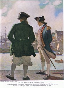 Auf der Seemauer mit John Paul Jones: Einen langen Moment lang blickte John Paul über die Schiffe im Hafen hinaus auf das offene Wasser