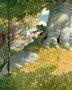 Robin Hood und seine Gefährten retten Will Stutely