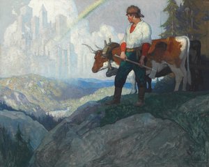 Der Pionier und die Vision, ca. 1918 von Newell Convers Wyeth