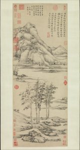 Wälder und Täler des Berges Yu, 1372 von Ni Zan
