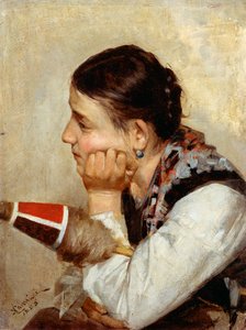 Spinnerin tief in Gedanken von Niccolo Cannicci