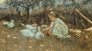 Der kleine Gänsehirt, ca. 1892, von Niccolo Cannicci (1846-1906) von Niccolo Cannicci