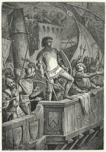 Kreuzritter greifen Konstantinopel im Vierten Kreuzzug an von Niccolo Sanesi