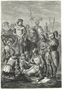 Der Tod von Manfred von Sizilien in der Schlacht bei Benevent von Niccolo Sanesi