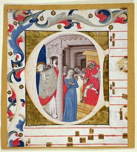 Ms. 278A: Historisierte Initiale aus einem Antiphonar