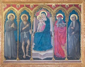 Madonna mit Kind und vier Heiligen