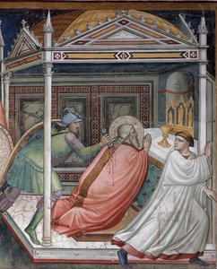 Leben des heiligen Matthäus: der Tod des Heiligen - Fresko, frühes 14. Jahrhundert von Niccolo di Pietro Gerini