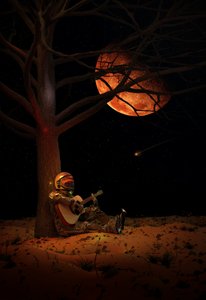 Astronauts rote Mondserenade