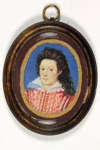 Ein Herr namens John Harington, 2. Lord Harington von Exton (Aquarell auf Pergament) von Nicholas (attr.to) Hilliard
