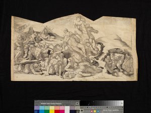 Szene aus dem Jüngsten Gericht von Nicholas Beatrizet