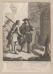 Der große Probst von Rom mit seinen Bogenschützen, 1648-1700 von Nicholas Boucquet