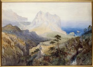 Eine Schlucht in der Nähe des Meeres, Südalpen, Neuseeland von Nicholas Chevalier