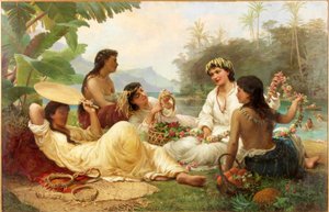 Sonnige Gefilde, Tahiti von Nicholas Chevalier