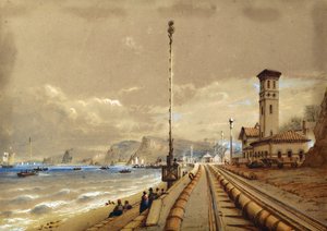 Atmosphärische Eisenbahn in Dawlish, ca. 1850