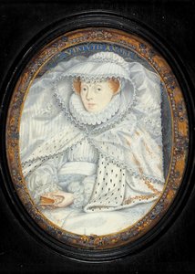 Eine Dame, traditionell identifiziert als Maria Stuart (Aquarell auf Pergament) von Nicholas Hilliard