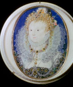 Zeitgenössisches Miniaturporträt von Elisabeth I. von England von Nicholas Hilliard