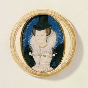 Miniatur einer unbekannten Frau, 1602 von Nicholas Hilliard