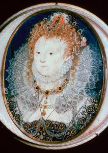 Miniaturporträt von Königin Elizabeth I., 16. Jahrhundert von Nicholas Hilliard