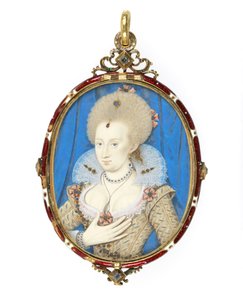 Nr. 3855 Anne von Dänemark (1574-1619) Frau von König James I. von England, ca. 1610 von Nicholas Hilliard