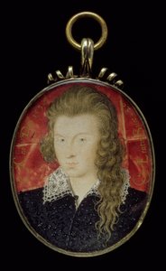 Nr. 3856 Henry Wriothesley, 3. Earl of Southampton (1573-1624), ca. 1594 von Nicholas Hilliard