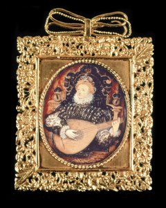 Königin Elizabeth I. spielt die Laute von Nicholas Hilliard