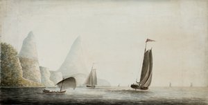 Versklavung von Menschen vor den Pitons, St. Lucia, um 1771 von Nicholas Pocock