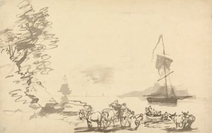 Küstenstudie von Nicholas Pocock
