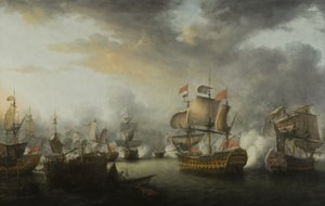 Das Ende der Schlacht der Heiligen, um 1782 von Nicholas Pocock