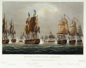 Das Marine-Manöver von Sir Robert Calder (1745-1818) von Nicholas Pocock