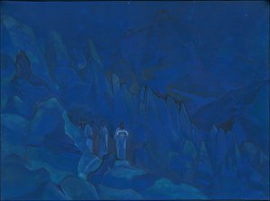 Brennende Dunkelheit, "Sein Land" Serie, 1924 von Nicholas Roerich