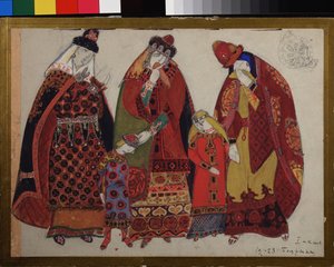 Frauen und Kinder. Kostümentwürfe für die Oper Fürst Igor von Alexandre Borodin