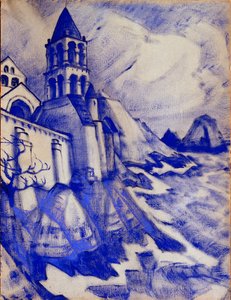 Vorbereitendes Dekor für das Stück "Die Prinzessin Maleine" von Maurice Maeterlinck, 1913 von Nicholas Roerich