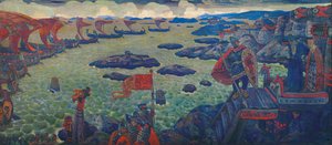 Bereit für die Kampagne Das Warägermeer, 1910 von Nikolai Konstantinowitsch Roerich