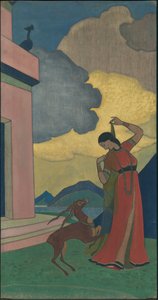 Lied des Morgens, dekoratives Panel, "Träume der Weisheit"-Serie, 1920 von Nicholas Roerich