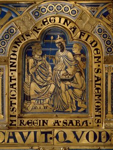 Verduner Altar aus Gold und Email von Nikolaus von Verdun (ca.1130/50-1205): Szenen aus dem Alten und Neuen Testament: (Detail)