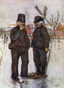 Alte Niederländer auf Schlittschuhen von Nico Jungman