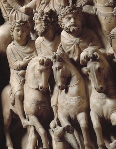 Die Reise der Weisen (Detail) von Nicola Pisano