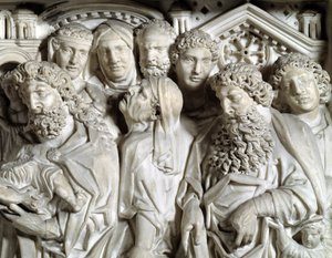 Darstellung Jesu im Tempel (Detail) Stuhl von Nicola Pisano (1215/20-1278/84) (Marmor-Kanzel) 1260 Baptisterium San Giovanni in Pisa, Italien von Nicola Pisano