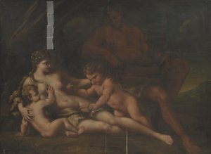 Adam und Eva mit Kain und Abel