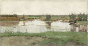 Ein Teich in einer Weide