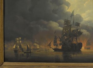 Die anglo-niederländische Flotte unter Lord Exmouth und Vizeadmiral Jonkheer Theodorus Frederik van Capellen zerstört die algerischen Festungen, 27. August 1816