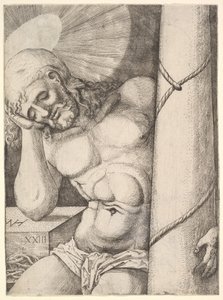 Der Schmerzensmann an der Säule, 1523 von Nicolaas Hogenberg