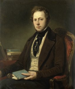 Porträt eines Mannes, vielleicht Petrus Augustus de Genestet (1829-1861) von Nicolaas Pieneman (attributed to)