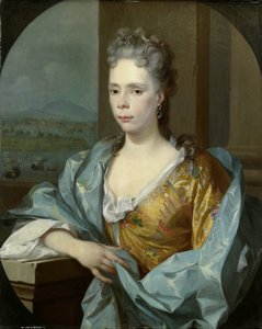 Porträt von Elisabeth van Riebeeck, Tochter von Abraham van Riebeeck, Ehefrau von Gerard van Oosten von Nicolaas Verkolje