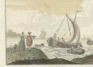Schiffe auf einem windigen Fluss von Nicolaes Aartman