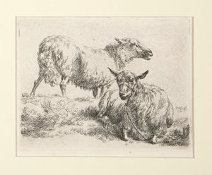 4 Radierungen aus von Nicolaes Berchem