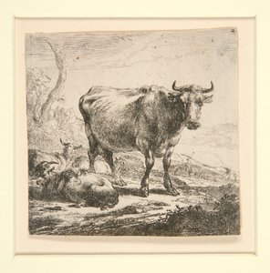 Die Kuhherde mit der Milchmagd von Nicolaes Berchem