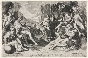 Das Urteil des Midas von Nicolaes Clock