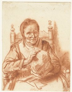 Alte Frau mit Haube von Nicolaes Maes
