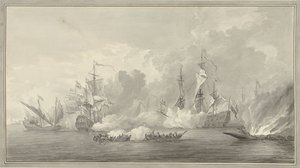 Seeschlacht, möglicherweise bei Kijkduin am 21. August 1673